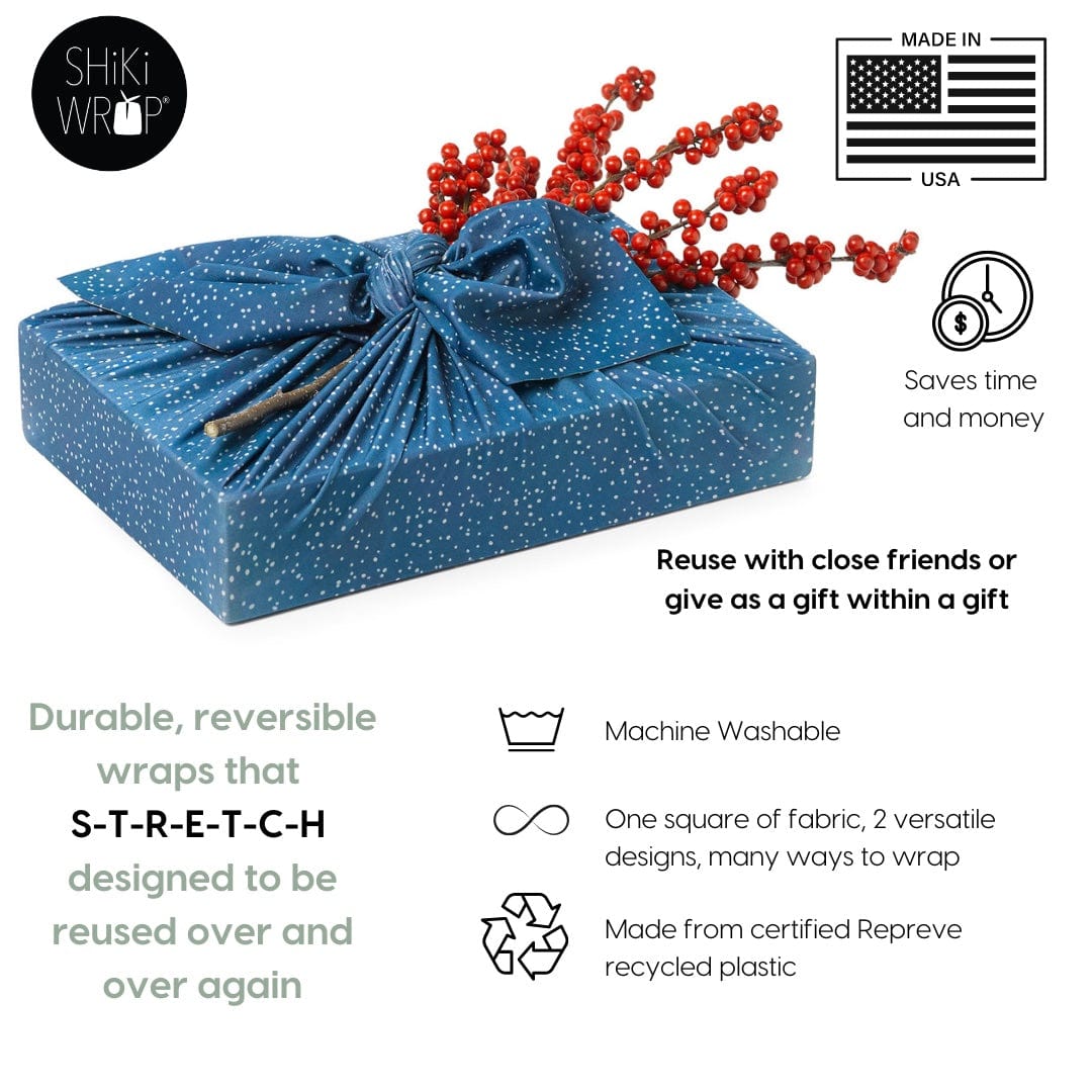 Assortiment de 9 papiers cadeaux Furoshiki réutilisables | Collection des fêtes