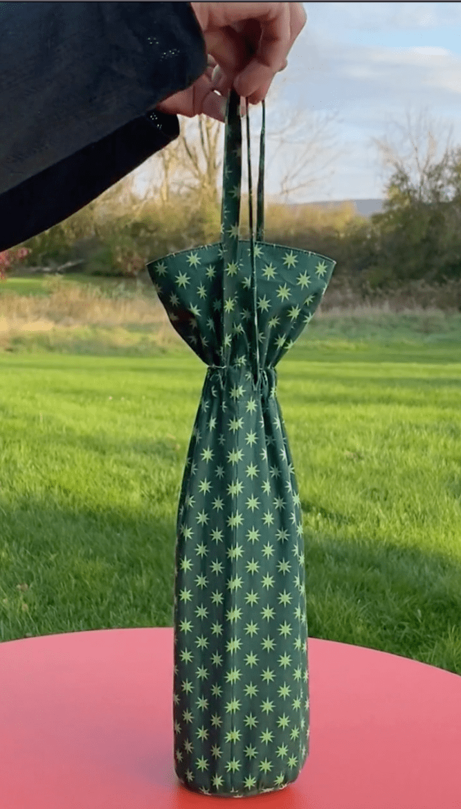 Large Reusable Fabric Wine Gift Bag | Snow & Stars