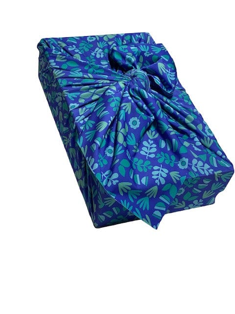 Papier cadeau Furoshiki réutilisable extra large | Bleu botanique