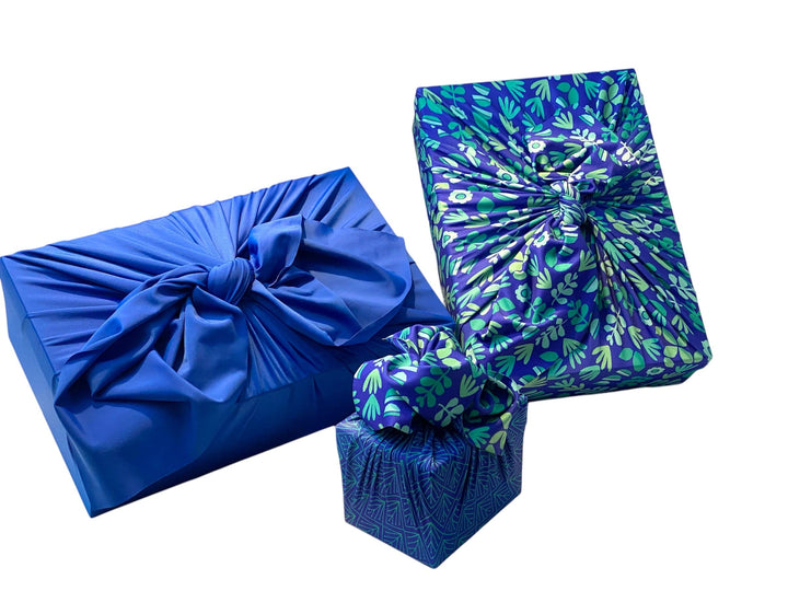 3 Pack Blue Botanical - Small, Large and X-Large Wraps