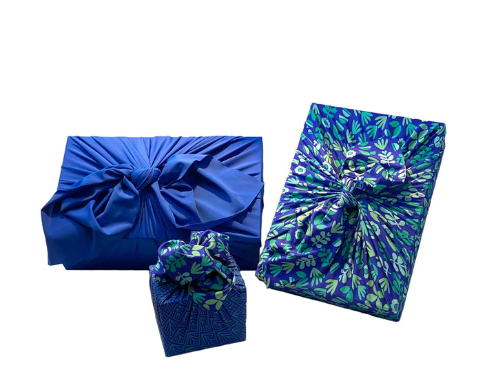 3 Pack Blue Botanical - Small, Large and X-Large Wraps