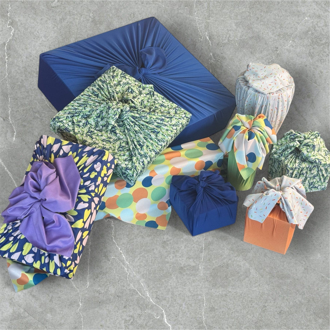 Assortiment de 9 papiers cadeaux Furoshiki réutilisables | Collection toutes occasions