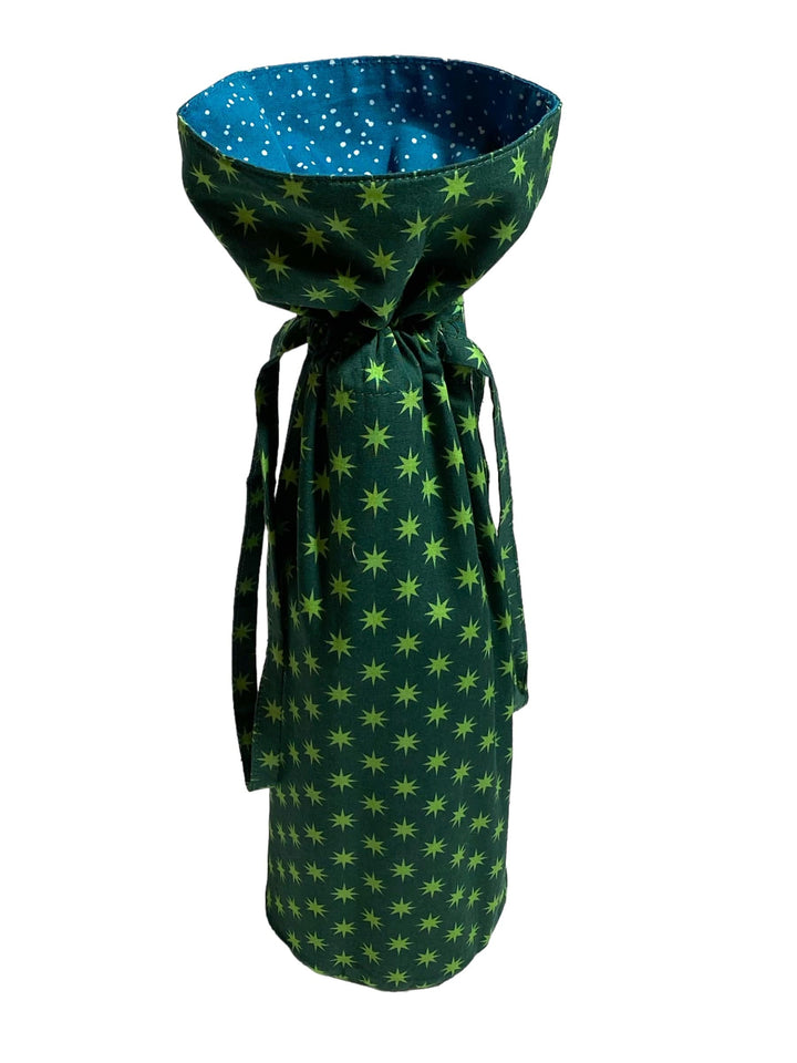 Large Reusable Fabric Wine Gift Bag | Snow & Stars