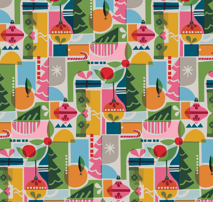 Lot de 3 papiers cadeaux Furoshiki réutilisables (S, L, XL) | Formes festives et bleu profond