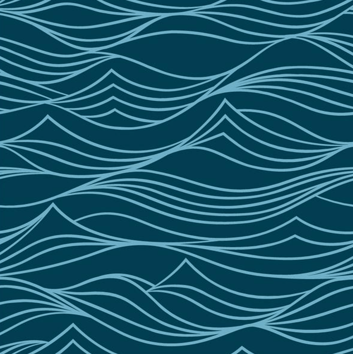 Papier cadeau Furoshiki réutilisable extra large | Baleines et vagues