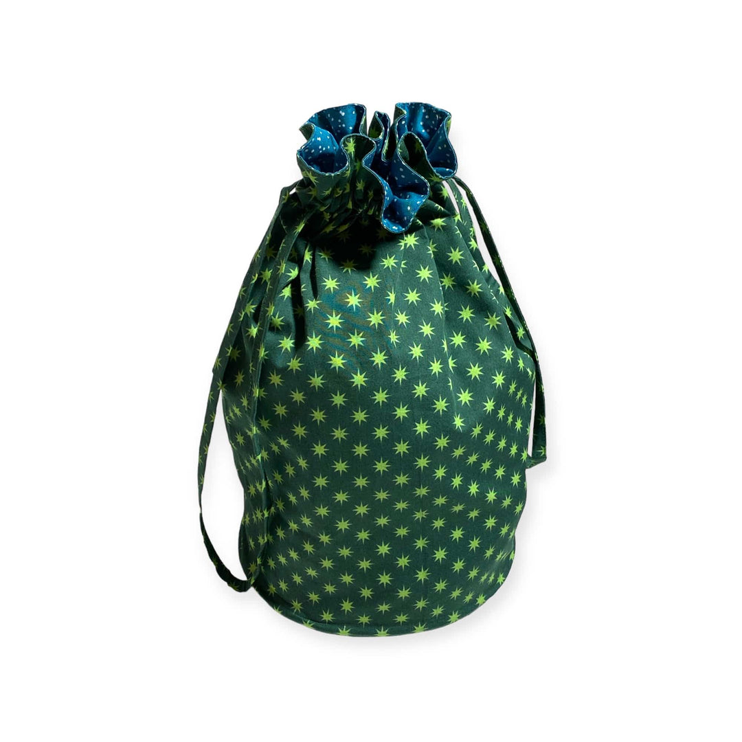 Medium Reusable Fabric Gift Bag | Stars and Snow