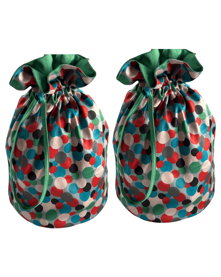 Medium Reusable Fabric Gift Bag | Polka Dots