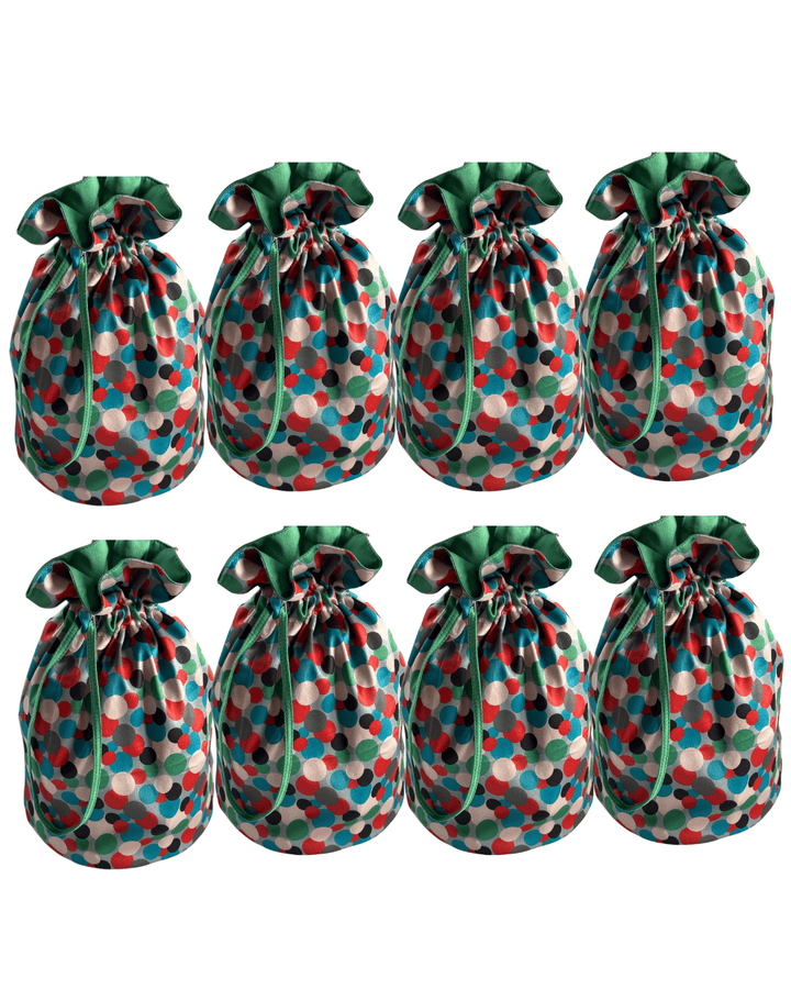 Medium Reusable Fabric Gift Bag | Polka Dots
