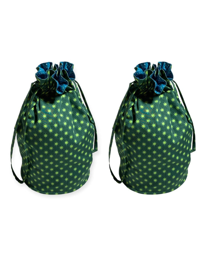 Medium Reusable Fabric Gift Bag | Stars and Snow