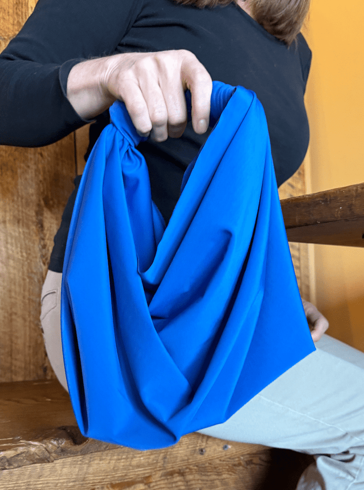 Shiki Wrap Furoshiki Knotted Hand Bag Made from X-Large 36" Fabric