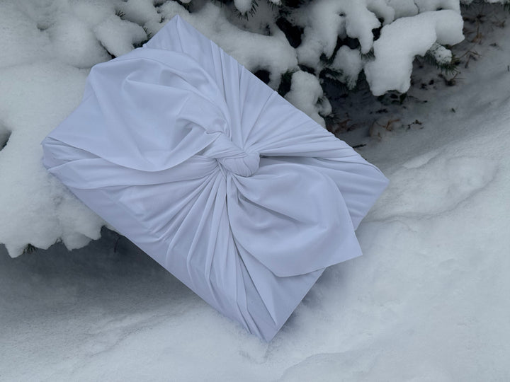 Set of 3 (S, L, XL) Reusable Cloth Furoshiki Gift Wrap | White