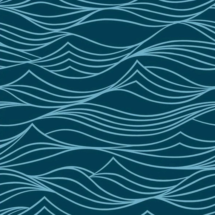 Set of 2 Large Reusable Cloth Furoshiki Gift Wrap | Whales & Waves