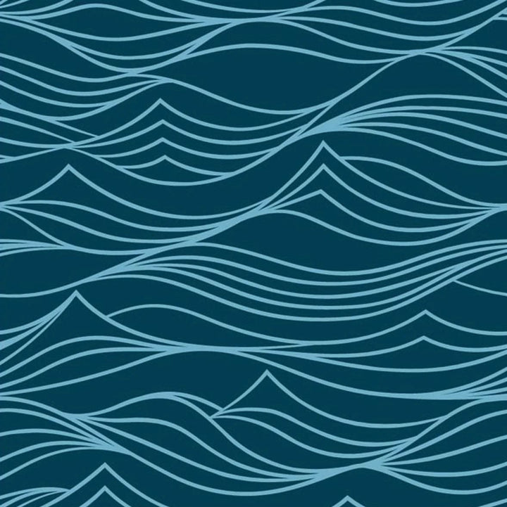 Large Reusable Cloth Furoshiki Gift Wrap | Whales & Waves