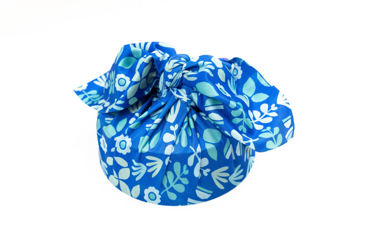 Leafi/Blue Botanical small 18" reversible wrap
